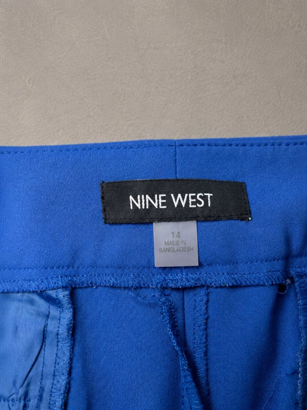 Nine West Blue Black Trim Pant Suit Set Women's Elegant Tailored Office Chic - Picture 16 of 16